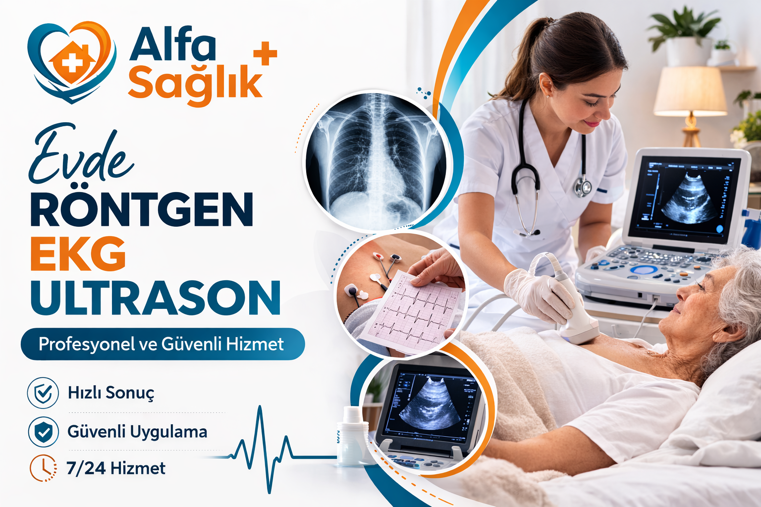 Evde Röntgen – EKG – Ultrason